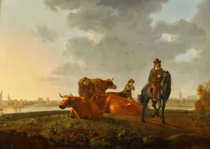 Weide am Fluss Oil painting by Aelbert Cuyp