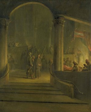 Christ before Caiphas by Aert De Gelder Oil Painting