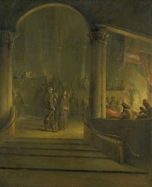 Main Product Photo of Christ before Caiphas  Painting by Aert De Gelder