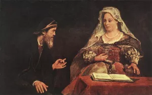 Esther and Mordecai painting by Aert De Gelder