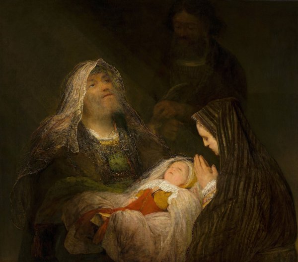 Main Product Photo of Simeon's Song of Praise  Painting by Aert De Gelder