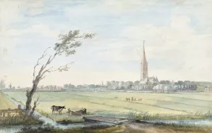 Het dorp 's-Gravezande by Aert Schouman Oil Painting