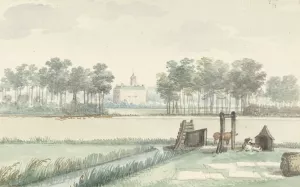 Het kasteel Ter Hooge op Walcheren by Aert Schouman Oil Painting