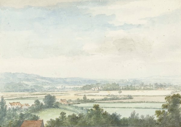 Landschap bij Windsor  by Aert Schouman - Hand-Painted Oil Painting Reproduction