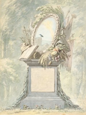 Monument by Aert Schouman Oil Painting