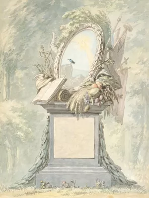 Monument by Aert Schouman Oil Painting