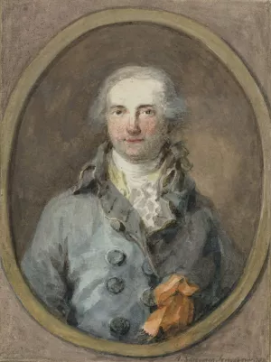 Portret van een heer in een ovaal kader by Aert Schouman Oil Painting