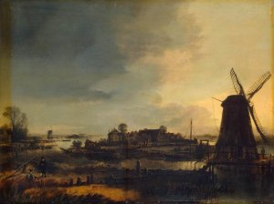 Landscape with Windmill