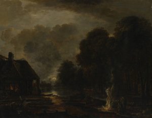 The Farrier by Aert Van Der Neer Oil Painting