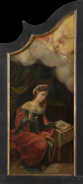 The Annunciation by Aertgen Claesz Van Leyden Oil Painting