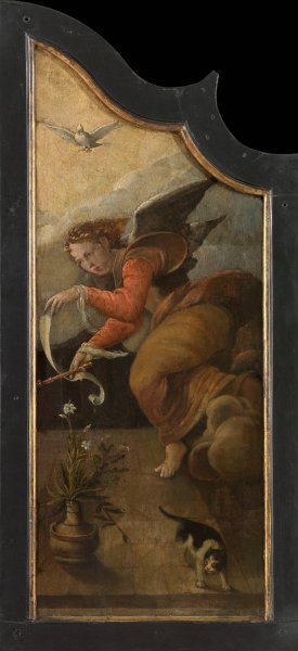 The Annunciation by Aertgen Claesz Van Leyden Oil Painting