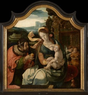 The Holy Family by Aertgen Claesz Van Leyden Oil Painting