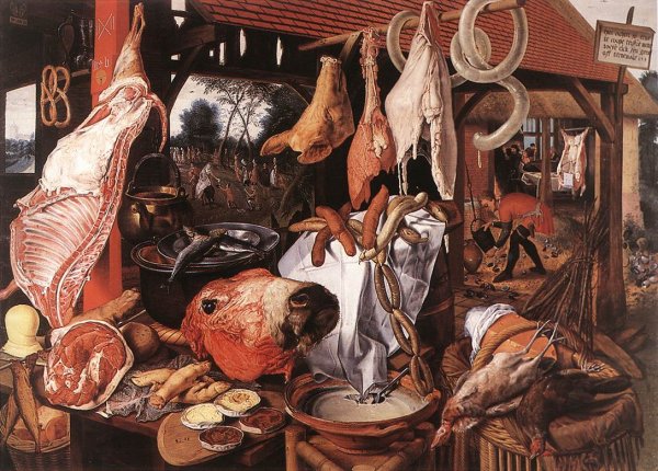 Main Product Photo of Butcher's Stall Painting by Aertsen Pieter