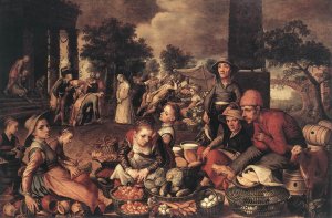 Christ and the Adulteress by Aertsen Pieter Oil Painting