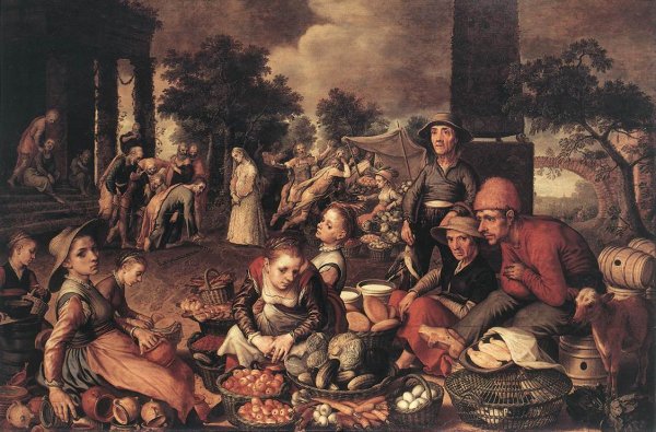 Main Product Photo of Christ and the Adulteress Painting by Aertsen Pieter