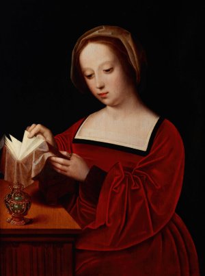 Saint Mary Magdalene Reading a Book by After Adriaen Isenbrant Oil Painting