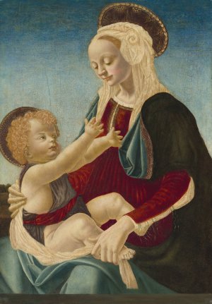 Madonna and Child by After Andrea Del Verrocchio Oil Painting