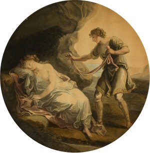 Electra and Chrysothemis by After Angelica Kauffmann Oil Painting