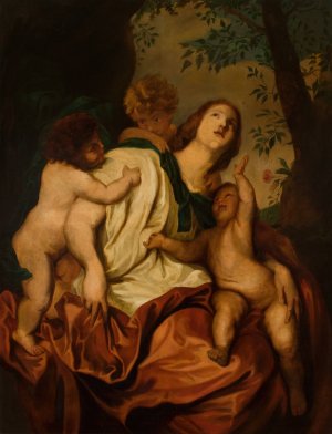 Allegory of Caritas by After Anthony Van Dyck Oil Painting