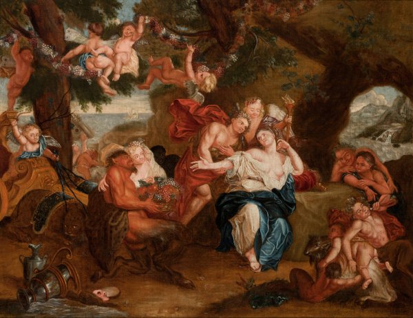 Main Product Photo of Bacchus and Ariadne on the Island of Naxos  Painting by After Antoine Coypel