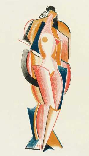Abstract Nude by After Auguste Rodin Oil Painting