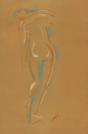 Abstract Nude by After Auguste Rodin Oil Painting
