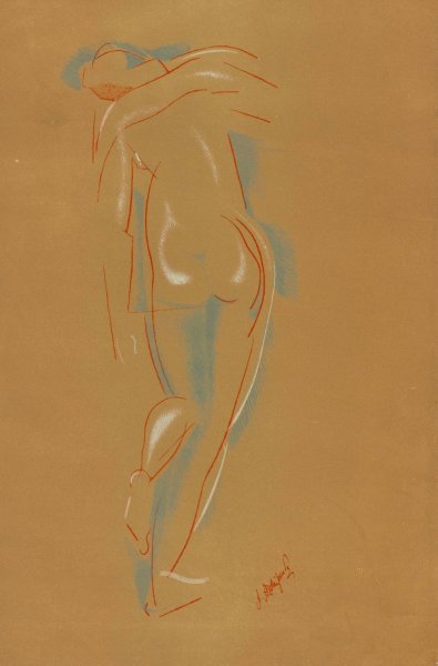 Abstract Nude  by After Auguste Rodin - Hand-Painted Oil Painting Reproduction