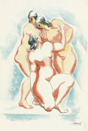 Nude 1 by After Auguste Rodin Oil Painting