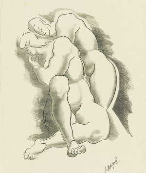 Nude 5 by After Auguste Rodin Oil Painting