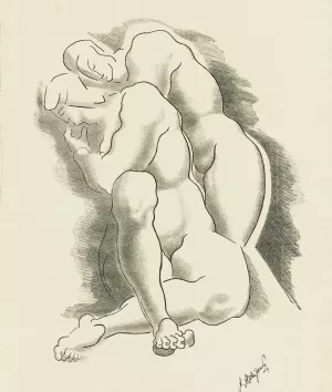 Nude 5 by After Auguste Rodin Oil Painting