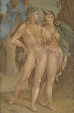 Ceres And Bacchus by After Bartholomaeus Spranger Oil Painting