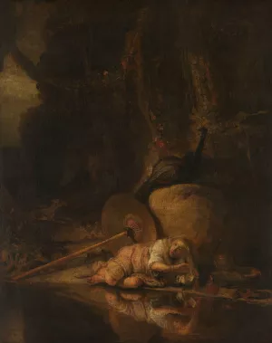 Hera Hiding during the Battle of the Gods and Giants by After Carel Fabritius Oil Painting