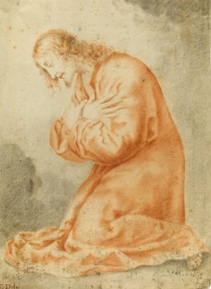 Christ Kneeling by After Carlo Dolci Oil Painting