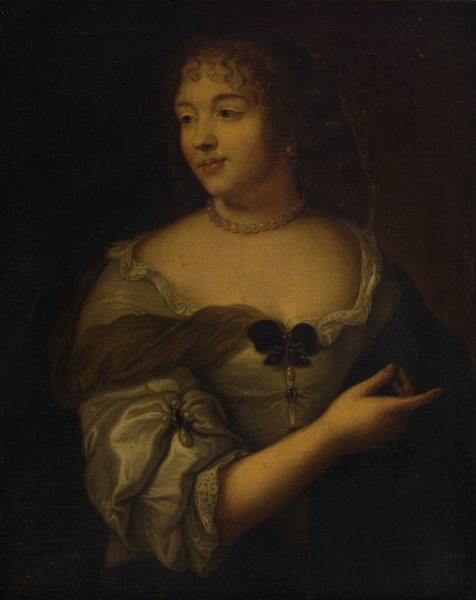 Portrait of Marie de Rabutin-Chantal, Marquise de Sevigne  by After Claude Lefebvre - Hand-Painted Oil Painting Reproduction