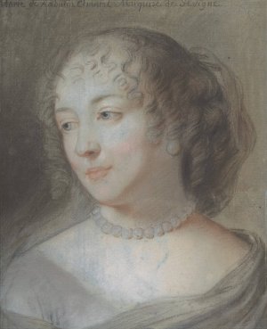 Portrait of Marie de Rabutin-Chantal, Marquise de Sevigne by After Claude Lefebvre Oil Painting