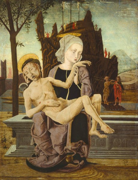 Pieta  by After Cosimo Tura - Hand-Painted Oil Painting Reproduction
