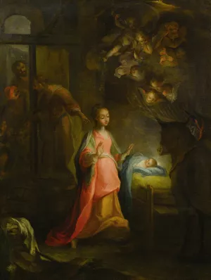The Nativity Scene by After Federico Barocci Oil Painting