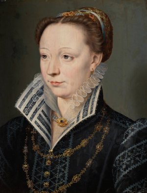 Portrait of Claude Catherine de Clermont-Tonnerre, Duchess of Retz by After Francois Clouet Oil Painting