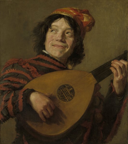 The Lute Player  by After Frans Hals - Hand-Painted Oil Painting Reproduction