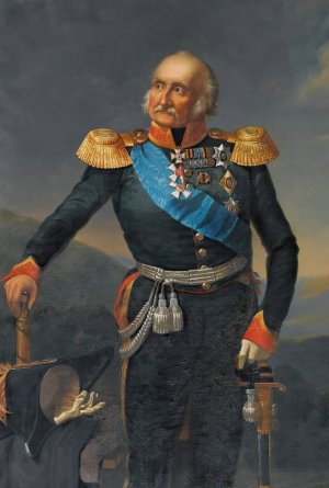 Portrait Of Prince Petr Khristianovich Wittgenstein by After Franz Kruger Oil Painting