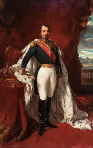 Portrait en l'Empereur Napoleon III by After Franz Xaver Winterhalter Oil Painting