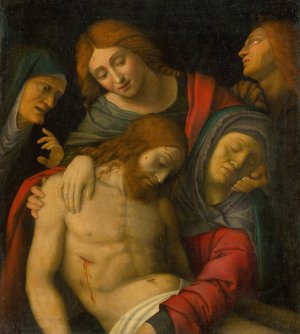 Mourning of Christ by After Giovanni Francesco Caroto Oil Painting