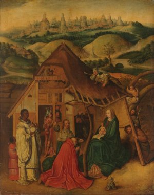 The Adoration of the Magi by After Hieronymus Bosch Oil Painting