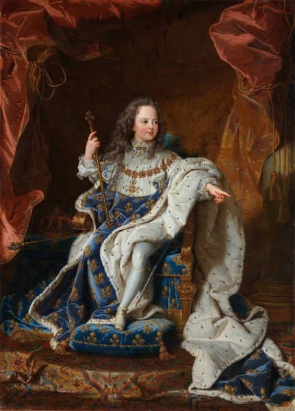 Louis XV  by After Hyacinthe Rigaud - Hand-Painted Oil Painting Reproduction