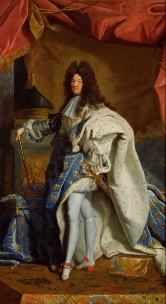 Portrait of Louis XIV by After Hyacinthe Rigaud - Hand-Painted Oil Painting Reproduction