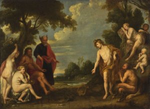 Judgement of Midas by After Jacob Jordaens Oil Painting