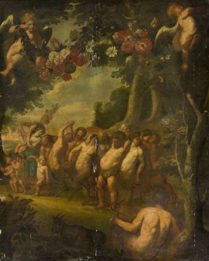 Procession of Bacchus by After Jacob Jordaens Oil Painting