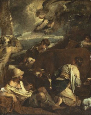 Annunciation to the Shepherds by After Jacobo Bassano Oil Painting