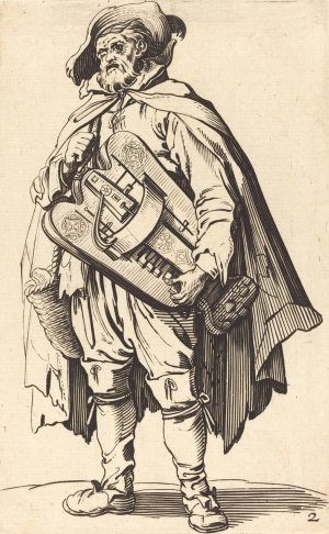 The Hurdy-Gurdy Player by After Jacques Callot Oil Painting