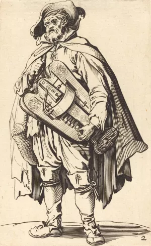 The Hurdy-Gurdy Player by After Jacques Callot Oil Painting